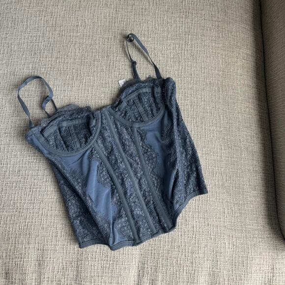 Blue corset top corset top - Picture 1 of 3